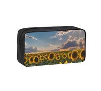 JBJGKHLP Sunflowers Sunlight Print Simple Spacious Pen Case Office Stationery Organizer Pouch Lightweight Storage Penne