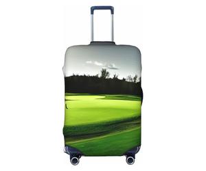 JBJGKHLP Verde Campo da Golf Stampa Universale Valigia Elastico Bagagli Protector Impermeabile Viaggio Vacanza di Lavoro, Nero , S, Bagaglio a mano