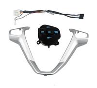 JBJXFAMAY Estensione del Cambio Pulsanti Decorativi Telaio Pannello Volante Dell'auto + Controllo della Crociera per F&ORD per Fiesta MK7 MK8 2013(Blu)