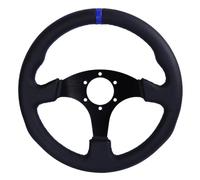 JBJXFAMAY Estensione del Cambio Volante da Corsa Universale per Drifting 330 Mm 13 Pollici con Telaio in Pelle E Alluminio(Blu)