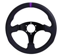 JBJXFAMAY Estensione del Cambio Volante da Corsa Universale per Drifting 330 Mm 13 Pollici con Telaio in Pelle E Alluminio(Viola)