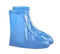 JBJYGSG 2 paia di copriscarpe impermeabili, antiscivolo, riutilizzabili, stivali da pioggia e neve, da donna e da uomo, con suola in silicone, protezioni for le giornate di pioggia(Blue,XL)