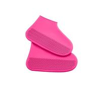 JBJYGSG 2 paia di stivali da pioggia elastici antiscivolo in silicone impermeabili e resistenti all'usura for le giornate di pioggia all'aperto, copriscarpe riutilizzabili(Pink,M 35-39)
