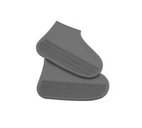 JBJYGSG 2 paia di stivali da pioggia elastici antiscivolo in silicone impermeabili e resistenti all'usura for le giornate di pioggia all'aperto, copriscarpe riutilizzabili(Grey,S 26-34)