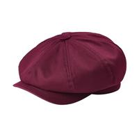 JBJYGSG Berretto da giornalaio da Uomo, in Twill di Cotone, a 8 Pannelli, Stile Baker, Stile Gatsby retrò, Casual, Basco da tassista for Uomo(Red,59cm)