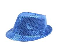 JBJYGSG Cappello Da Spettacolo Magico For Palcoscenico Glitterato Forniture For Feste Cappello Da Festa Lucido Cappello Da Jazz For Spettacolo Teatrale For Uomini E Donne Per Mago, Carnevale(Blue)