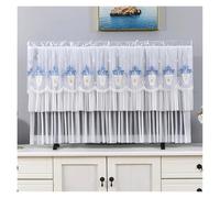 JBJYGSG Copertura Per Tv TV Cover Can Be Turned on Without Remove The TV Cover Hanging Desktop Thin LCD Protective Cover with Lace Simple(Color 018,95x56cm)