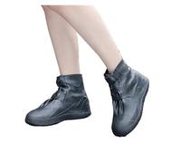 JBJYGSG Rain Overshoes Waterproof Reusable Non-Slip Shoe Covers Portable Silicone Rain Overshoes With Adjustable Buckle For Outdoor(Black,3XL)