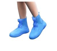 JBJYGSG Rain Overshoes Waterproof Reusable Non-Slip Shoe Covers Portable Silicone Rain Overshoes With Adjustable Buckle For Outdoor(Blue,3XL)