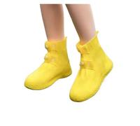 JBJYGSG Rain Overshoes Waterproof Reusable Non-Slip Shoe Covers Portable Silicone Rain Overshoes With Adjustable Buckle For Outdoor(Yellow,3XL)