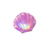 JBJYGSG Specchietto Da Borsetta Specchio da trucco a forma di conchiglia Dream Laser Color, con ingrandimento 2X, portatile, pieghevole, tascabile, bifacciale(Pink)