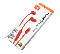 Jbl Auricolare Originale Stereo Pure Bass 310c Usb-c Red Per Htc U12+ U19e