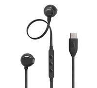 JBL Tune 305 C Auricolari USB-C ad Alta Risoluzione Audio, con Cavo Piatto Antigroviglio, Comando a 3 Tasti Bassi Profondi, Pure Bass, Nero