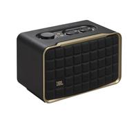 JBL Authentics 200, Smart Home Speaker, Altoparlante Bluetooth dal Design Retrò Anni '70 con Griglia Quadrex, Wi-Fi, Assistente Vocale, AirPlay, One App, Nero, Spina AC UK (tipo G)