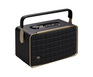 JBL Authentics 300 Smart Home Speaker, Altoparlante Bluetooth dal Design Retrò Anni '70 con Griglia Quadrex 100W, Nero JBL