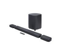 JBL Bar 1000 MK2, Soundbar Bluetooth a 7.1.4 Canali per TV con Altoparlanti Rimovibili, Subwoofer da 10”, Audio Surround Dolby Atmos e DTS:X, HDMI eARC, Wi-Fi, PureVoice 2.0 e MultiBeam 3.0, Nera