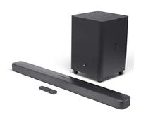 JBL BAR 5.1 Surround, soundbar Bluetooth con Subwoofer Wireless per TV e PC, telecomando, dolby Digital 5.1, hDMI, connessione Ottica, ultra HD 4K Pass-through, 550 W, Nero
