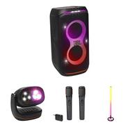 JBL Bundle of PartyBox Club 120 Casse Portatili Wireless Bluetooth, Nere PartyLight Beam PartyLight Stick Wireless Microphone, Set con 2 Microfoni Wireless
