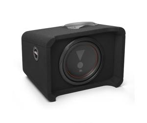 JBL Club 1000P Subwoofer Auto 10 in / 25 cm Passivo con Box Slipstream | 350W RMS / 1050W max, 2 Ohm, 83 dB, 35-400Hz, box MDF 18mm ventilato Slipstream, richiede amplificatore esterno, design wedge