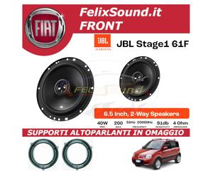 JBL Coassiale Fiat Panda dal 2003 2012 + Supporti Altoparlanti Anteriori