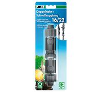 JBL 6109300 - Rubinetto Doppio con Attacco rapido 16/22, Colore: Grigio Scuro