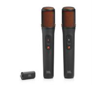 JBL EasySing Mics, 2 microfoni karaoke wireless con AI e rimozione vocale in tempo reale e dongle PartyBox USB-C, nero