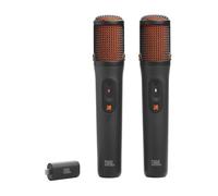 JBL EasySing Mics, 2 microfoni karaoke wireless con AI e rimozione vocale in tempo reale e dongle PartyBox USB-C, nero