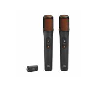 JBL EasySing Mics, 2 microfoni karaoke wireless con AI e rimozione vocale in tempo reale e dongle PartyBox USB-C, nero
