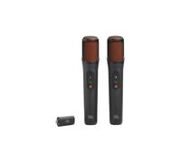 JBL EasySing Mics, 2 Microfoni Karaoke Wireless, Nero | Con AI e Rimozione Vocale in Tempo Reale e Dongle PartyBox USB-C