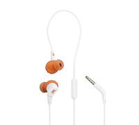 JBL Endurance Run 3 Auricolari Sportivi con Cavo, Tecnologia FlipHook & TwistLock, Resistenza a Polvere e Acqua IP65, Suono JBL Pure Bass, Microfono e Comando sul Cavo,Bianco