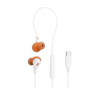 JBL Endurance Run 3 Auricolari Sportivi con Cavo, Tecnologia FlipHook & TwistLock, Resistenza a Polvere e Acqua IP65, Suono JBL Pure Bass, Microfono e Comando sul Cavo, USB-C,Bianco