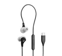 JBL Endurance Run 3 Cuffie sportive con cavo con tecnologia FlipHook e TwistLock, IP65 antipolvere e impermeabile, suono JBL Pure Bass, microfono in linea e telecomando, nero/grigio