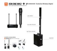 JBL EON ONE MKII Sistema Colonna Batt.120W+BT+Mixer5C+SENNHEISER EW-DP 835 Q1-6
