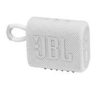 JBL GO 3 Speaker Bluetooth Portatile, Cassa Altoparlante Wireless con Design Compatto, Resistente ad Acqua e Polvere IPX67, fino a 5 h di Autonomia, USB, Bianco