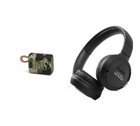 JBL GO 3 Speaker Bluetooth Portatile, Cassa Altoparlante Wireless con Design Compatto & Tune 510BT Cuffie On-Ear Wireless, Bluetooth 5.0, Pieghevole, Microfono Integrato