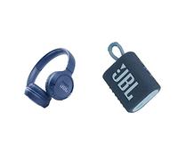 JBL GO 3 Speaker Bluetooth Portatile, Cassa Altoparlante Wireless con Design Compatto & Tune 510BT Cuffie On-Ear Wireless, Bluetooth 5.0, Pieghevole, Microfono Integrato