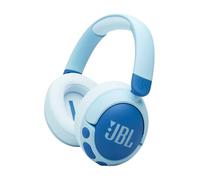 JBL Junior 470 NC Cuffie Over-Ear Bluetooth Wireless per Bambini, con Cancellazione Attiva del Rumore, Microfono Integrato, 50 Ore di Autonomia, Safe Sound, Limitatore Volume, Set Adesivi, Blu