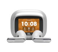 JBL Live Flex 4, Auricolari Wireless con Cancellazione Adattiva del Rumore, Bluetooth, Autonomia di 50 Ore, Impermeabilità IP54, Smart Charging Case, Argento