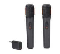 JBL PartyBox JBLPBWIRELESSMIC - Set di 2 microfoni wireless digitali digitali da 2,4 GHz, dinamico unidirezionale, distanza effettiva fino a 30 m, colore: nero