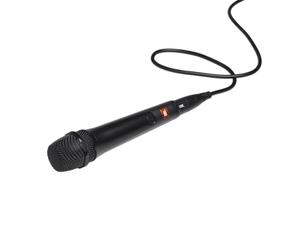 JBL PBM100, Microfono Dinamico Cardioide con Filo, Nero | Canto,Voce, Karaoke, Compatibile con Altoparlanti JBL PartyBox , Alta Qualità, Cavo Jack 6,3 mm e Adattatore 3,5 mm