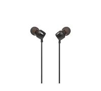 JBL Premium In-Ear cuffie con microfono, cavo piatto con telecomando universale Modello T110 Model T110 Nero