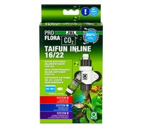 JBL PROFLORA CO2 TAIFUN INLINE 16/22, diffusore CO2, contatore di bolle integrato e protezione contro il riflusso, per acquari da 160-600 l