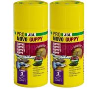JBL PRONOVO GUPPY FLAKES, mangime base per guppy e altri pesci ovovivipare da 3-10 cm, fiocchi per pesci, taglia S, 100 ml (Confezione da 2)