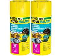 JBL PRONOVO MALAWI GRANO, mangime principale per tutti i ciclidi da 8 a 20 cm, dosatore a clic, granulato per mangime per pesci, taglia M, 250 ml (Confezione da 2)