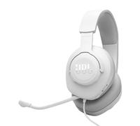 JBL Quantum 100M2 Cuffie Gaming Over Ear con Filo, JBL QuantumSOUND Signature e Jack per Cuffie da 3,5 mm, Compatibilità Multi-Platform, Microfono Rimovibile, Opzione Mute, Bianco