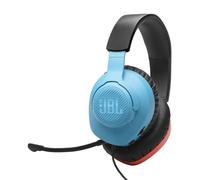 JBL Quantum 100N, Cuffie da Gaming Over-Ear con Filo, Blu/Rosso | Microfono Rimovibile, JBL QuantumSOUND Signature e Memory Foam, Compatibilità Multi-Platform e Windows Sonic Spatial Sound