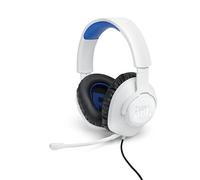 JBL Quantum 100P Cuffie Gaming Over-Ear con Filo, Headset da gioco con Microfono Boom Direzionale Rimovibile, Realizzato per PlayStation, Compatibilità Multipiattaforma e Altre Console, Bianco e Blu