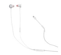 JBL Quantum 50C, Cuffie da Gaming In-Ear con Filo e Adattatore USB-C, JBL QuantumSURROUND, Compatibilità Multi-Platform, Microfono Voice-Focus, Cursore Volume e Opzione Mute, Bianco