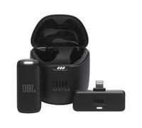JBL Quantum Stream Wireless, Microfono a Condensatore Indossabile per Streaming e Registrazione, con Pattern Polare Omnidirezionale, Dongle Lighting Compatibile con Dispositivi Apple, Nero