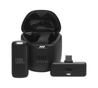 JBL Quantum Stream Wireless USB-C - Microfono di trasmissione wireless portatile per registrazioni cristalline, 24 ore di tempo di registrazione, più velocità di ricarica, parabrezza incluso per